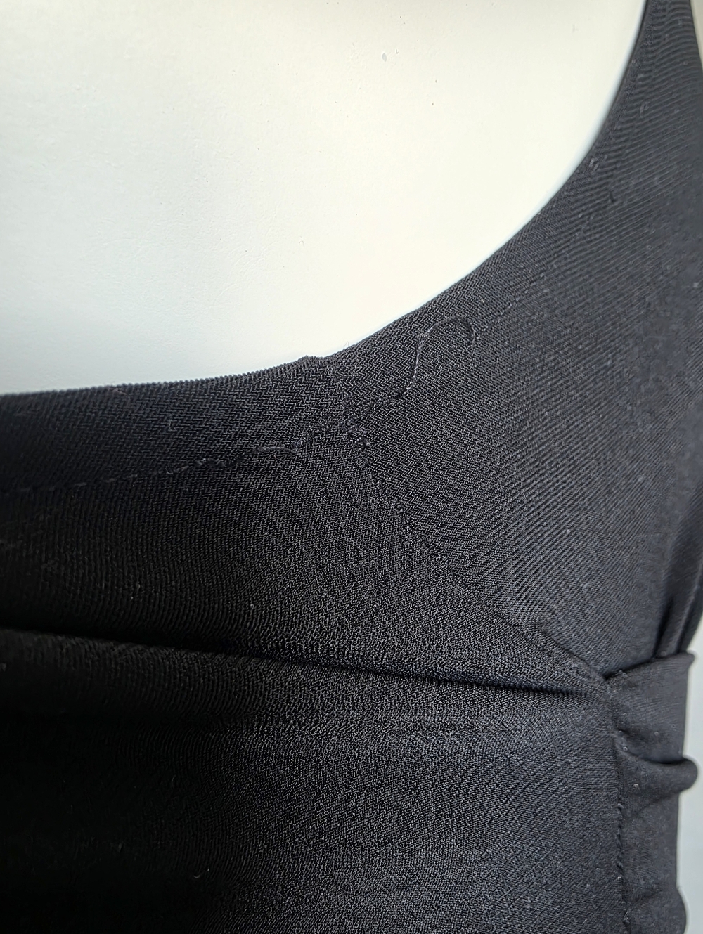 Norma Kamali Sleeveless Tie-Waist Black Jersey Dress Size M Womens - Picture 4 of 12